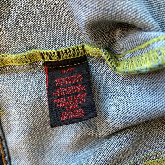 Nitrogen Signature  Studded Embroidery Moto Jean Waistcoat Vest - Picture 8 of 10